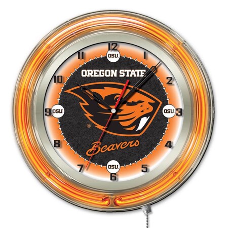 Oregon State University Double Neon 19 Clock